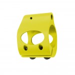 .750 Low Profile Steel Gas Block with CLAMP-ON - Cerakote Lemon Zest